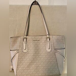 Michael Kors Beige Monogram Tote Bag